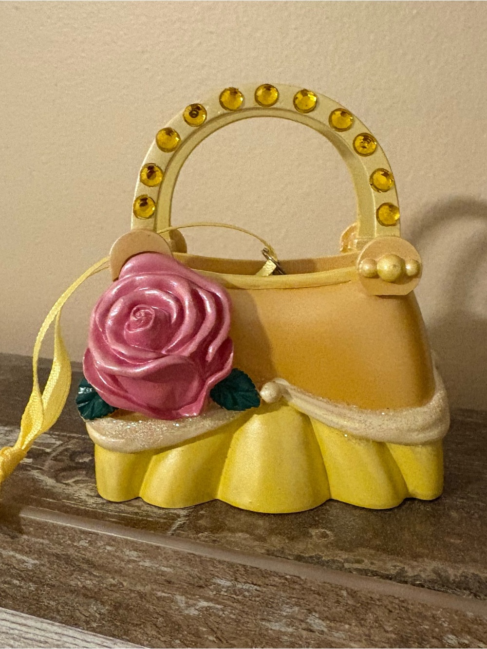 Disney beauty & the beast belle purse ornament